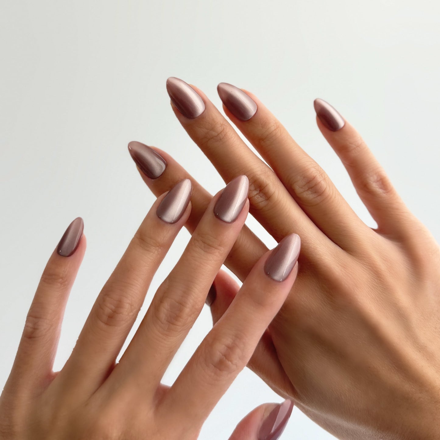 cat eye nails rose sienna color