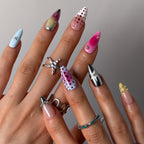 colorful nails press on handmade gel nails